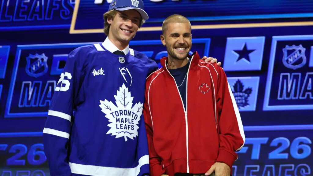 Justin Bieber Announces Number 1 Pick for Maple Leafs at NHL Draft