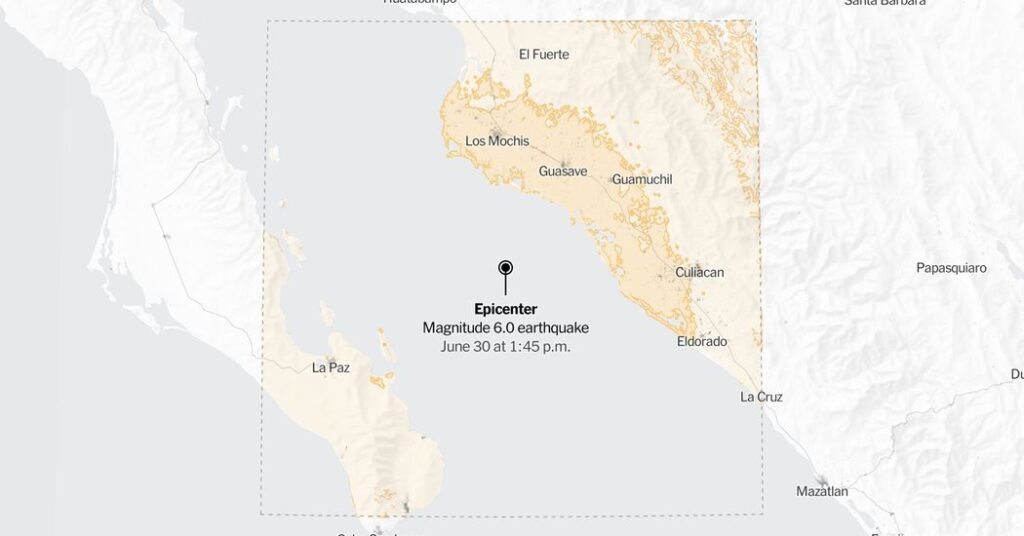 Map: 6.0-Magnitude Earthquake Shakes Off Mexico’s Coast