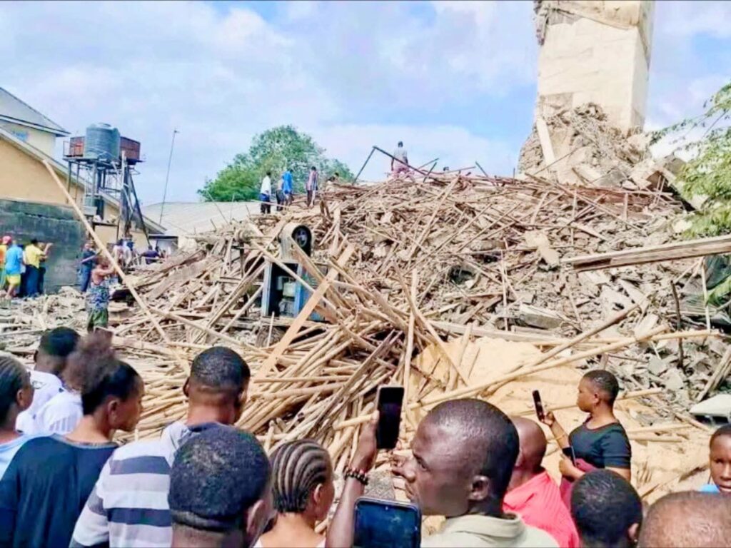One killed, many trapped as five-storey building collapses in Rivers State