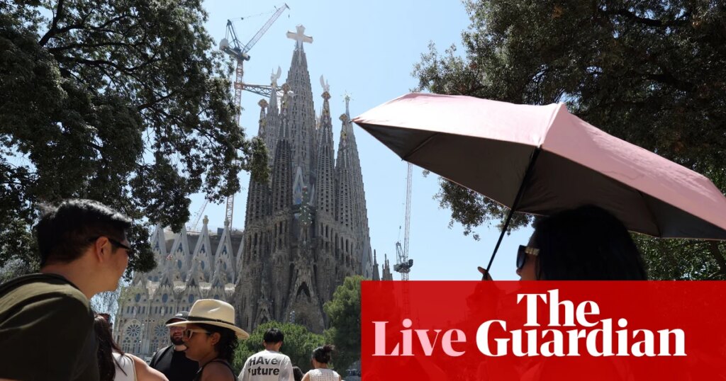 Barcelona registers highest temperature in 112 years as UK health service urges children and elderly to ‘take weather seriously’ – Europe live | World news Barcelona registers highest temperature in 112 years as UK health service urges children and elderly to ‘take weather seriously’ – Europe live | World news
