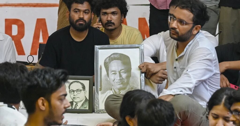 Cockroach Party protest intensifies after Wangchuk forcibly hospitalised | Civil Rights News Cockroach Party protest intensifies after Wangchuk forcibly hospitalised | Civil Rights News