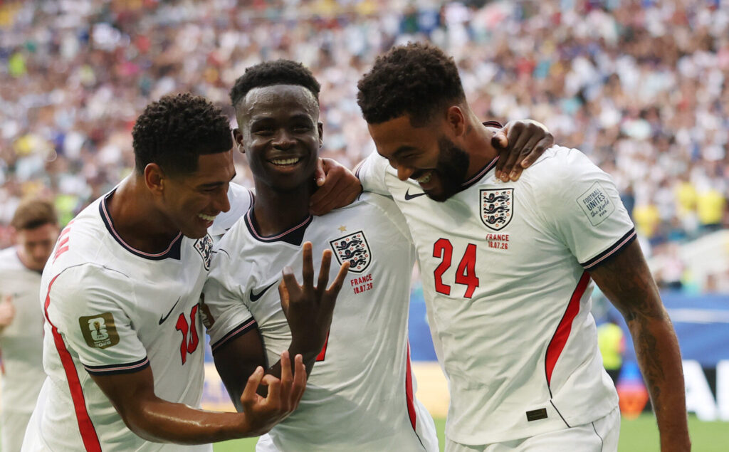 England beat France 6-4 as Saka makes history with hat-trick England beat France 6-4 as Saka makes history with hat-trick