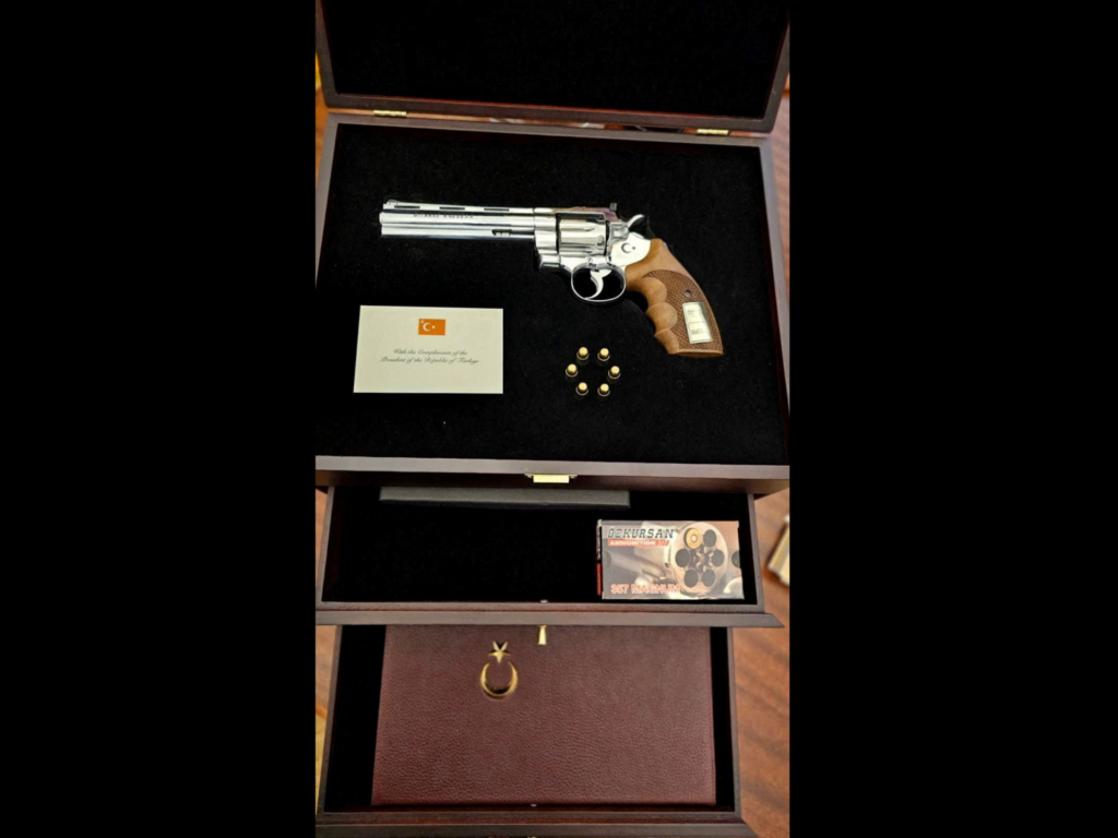 Erdogan gifts NATO leaders engraved revolvers with live ammunition | NATO