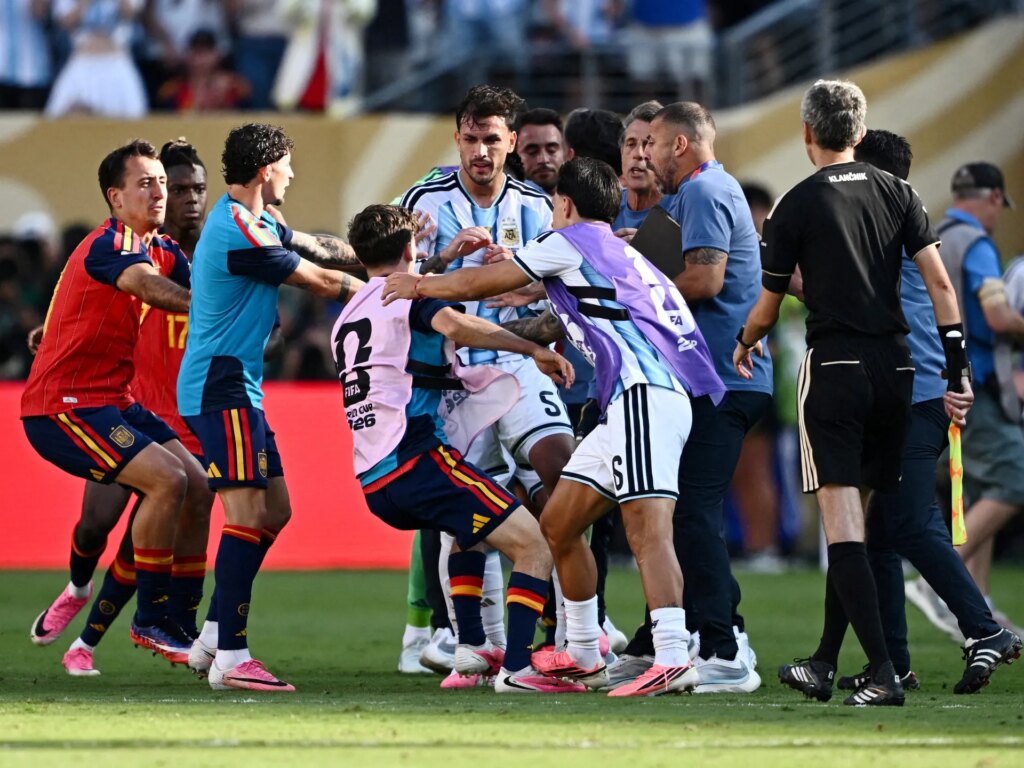FIFA charges Argentina after World Cup final brawl with Spain | World Cup 2026 News FIFA charges Argentina after World Cup final brawl with Spain | World Cup 2026 News