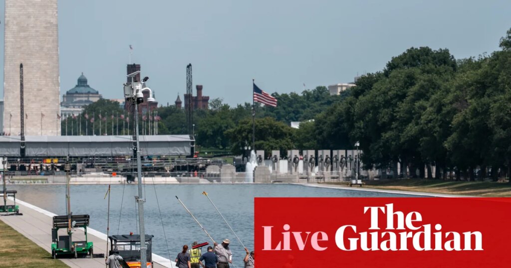 Former Olympian canoeist reportedly indicted after reaching into reflecting pool – US politics live | Donald Trump