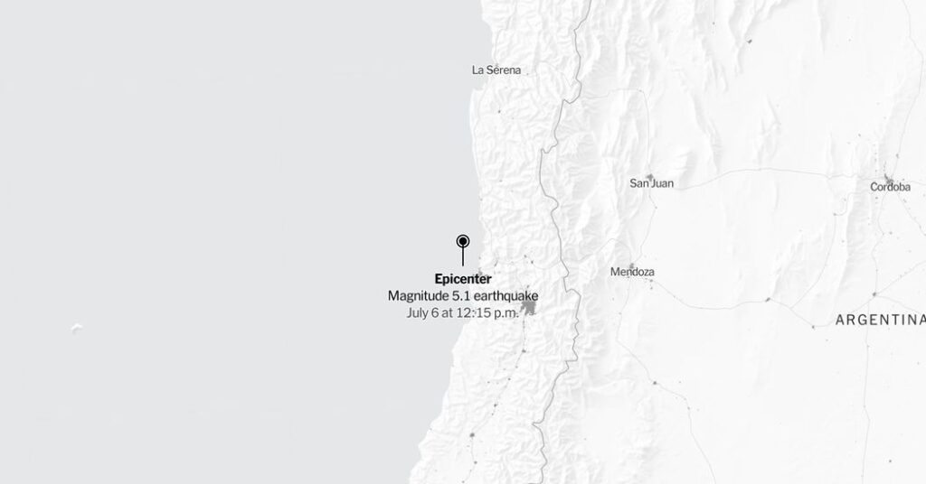 Map: 5.1-Magnitude Earthquake Shakes Chile