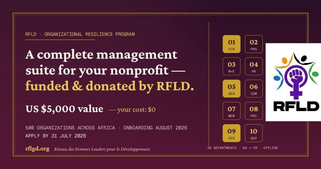 RFLD launches organisational resilience programme to equip 500 African nonprofits with free donor-ready management system RFLD launches organisational resilience programme to equip 500 African nonprofits with free donor-ready management system