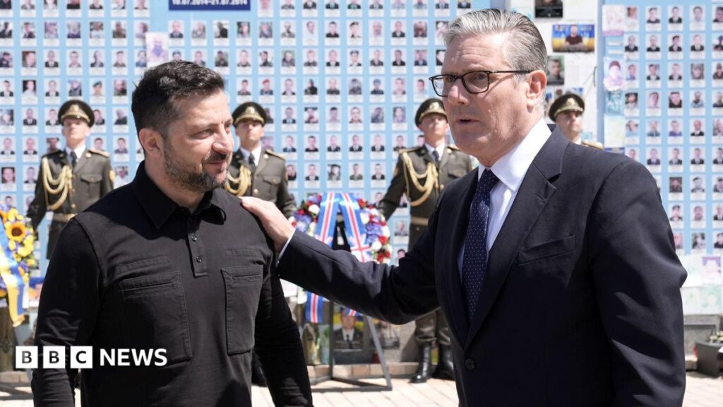 Starmer pledges ‘unwavering support’ for Ukraine on final visit as PM