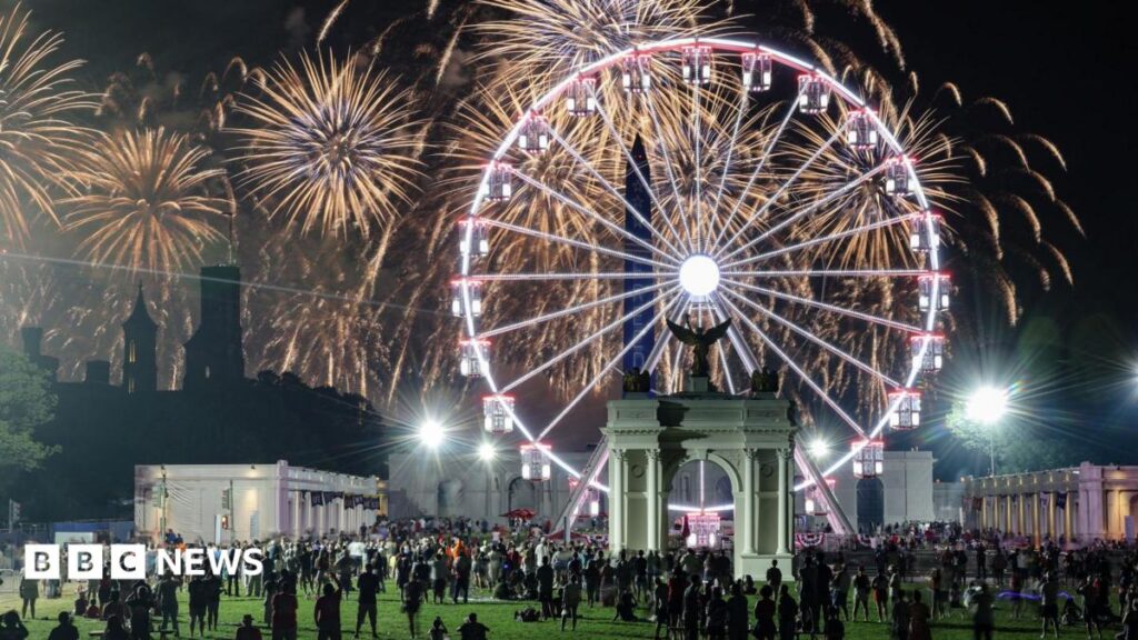 US marks 250th birthday with fireworks, flyovers and extreme weather