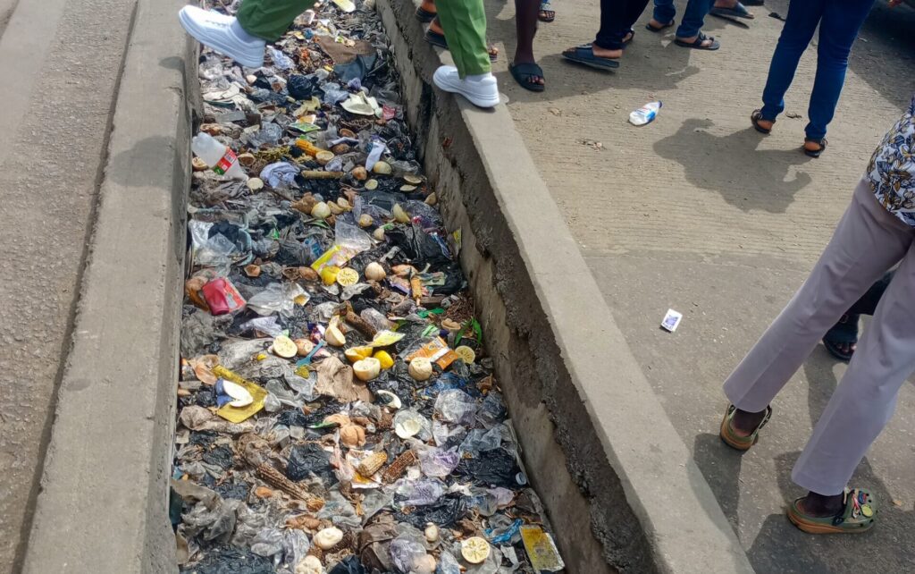 Waste overwhelms drainage along Apapa-Oworonshoki Expressway in Lagos (PHOTOS) Waste overwhelms drainage along Apapa-Oworonshoki Expressway in Lagos (PHOTOS)