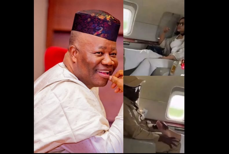 “We thought it was AI” — Akpabio taunts Oshiomhole over viral private jet massage video “We thought it was AI” — Akpabio taunts Oshiomhole over viral private jet massage video