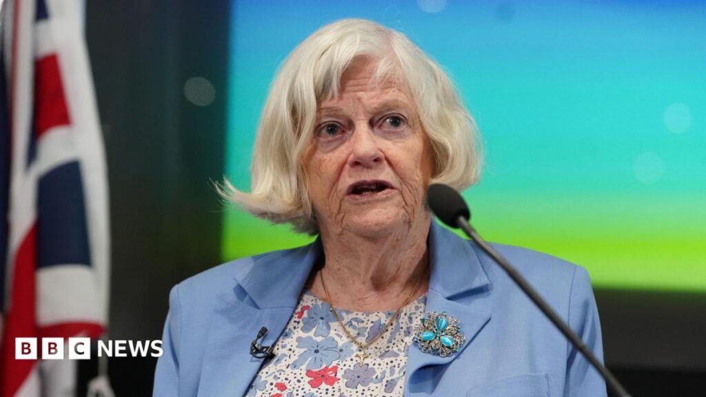 Ann Widdecombe’s family and friends gather for her funeral