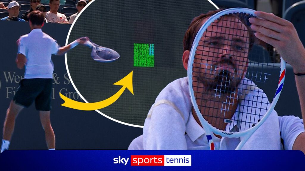 Ball to the face? Another lost game? | What causes Medvedev to throw racket at LED boards? Ball to the face? Another lost game? | What causes Medvedev to throw racket at LED boards?