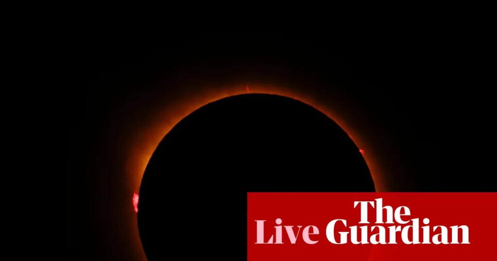 Europe solar eclipse live: millions watch rare spectacle across Spain, UK and Iceland | Europe