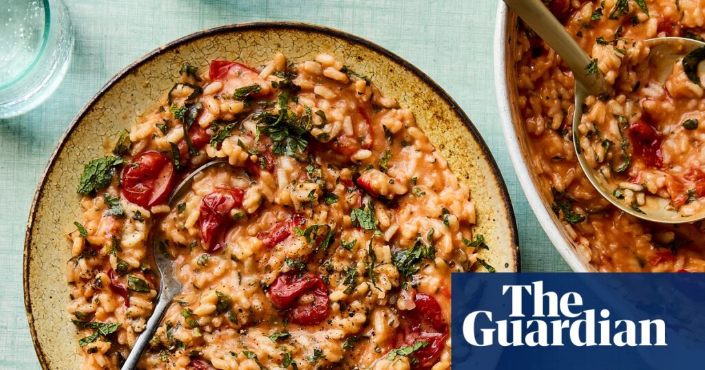 Jammy tomato risotto and amaretto roast peaches: Toklas chef Chris Shaw’s simple summer recipes | Food