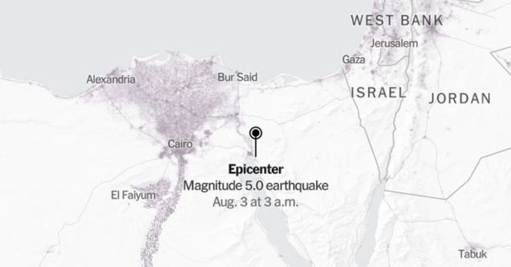 Map: 5.0-Magnitude Earthquake Shakes Egypt