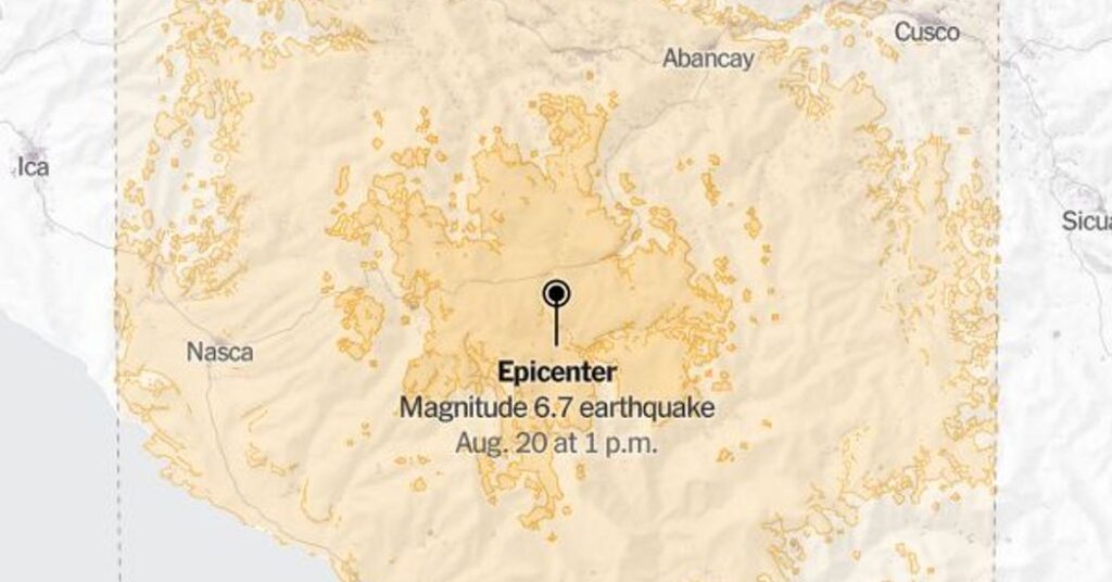 Map: 6.7-Magnitude Earthquake Shakes Peru