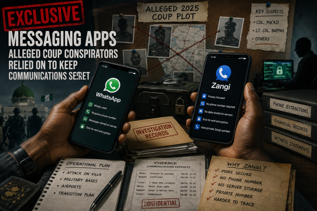 Messaging apps alleged coup conspirators used for communication