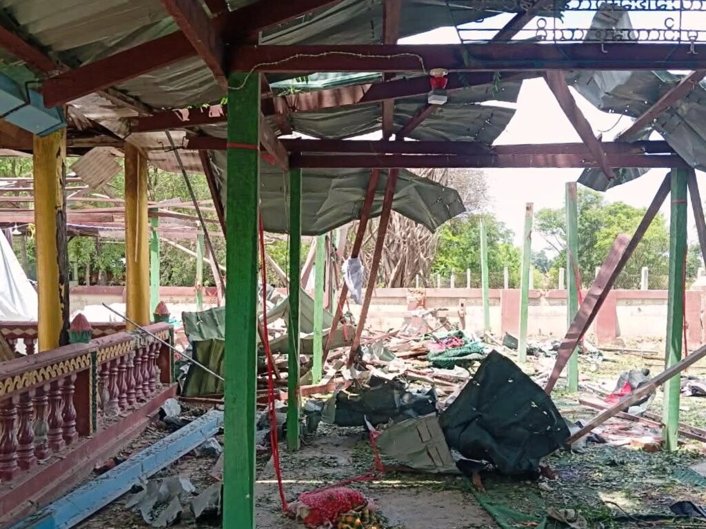 Myanmar military bombing kills 14 at Buddhist monastery, opposition reports | Conflict News