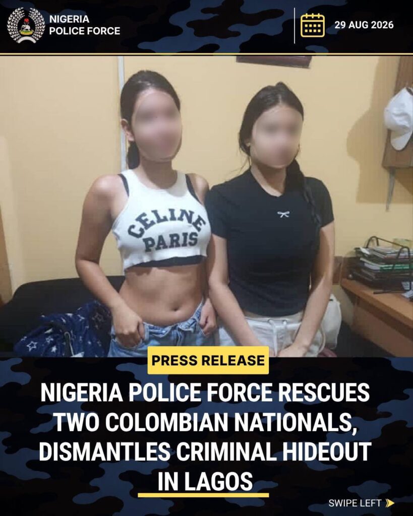 Police rescue two Colombian women held captive in Lagos Police rescue two Colombian women held captive in Lagos