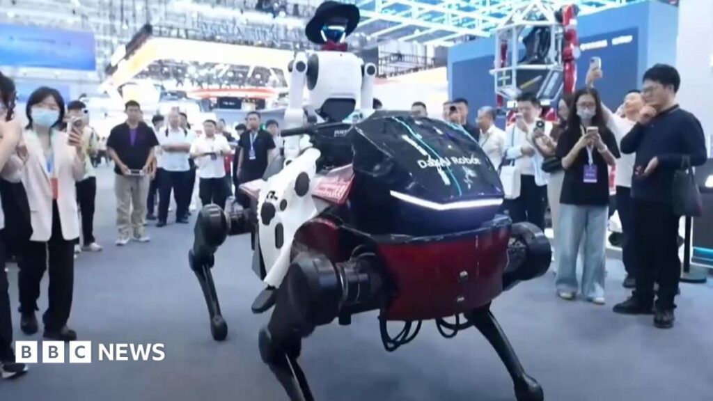 Robot horse and rider steal the spotlight at Chinese conference