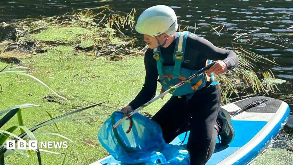 Durham litter pickers collect bags of rubbish from River Wear
