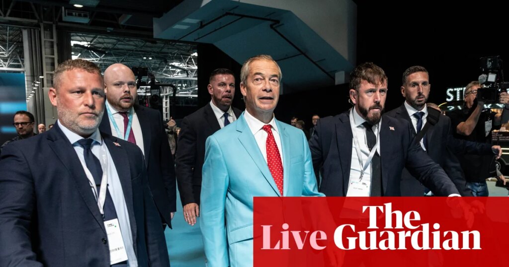 Farage and Jenrick to speak on final day of Reform conference marred by scandal and protests – UK politics live | Politics
