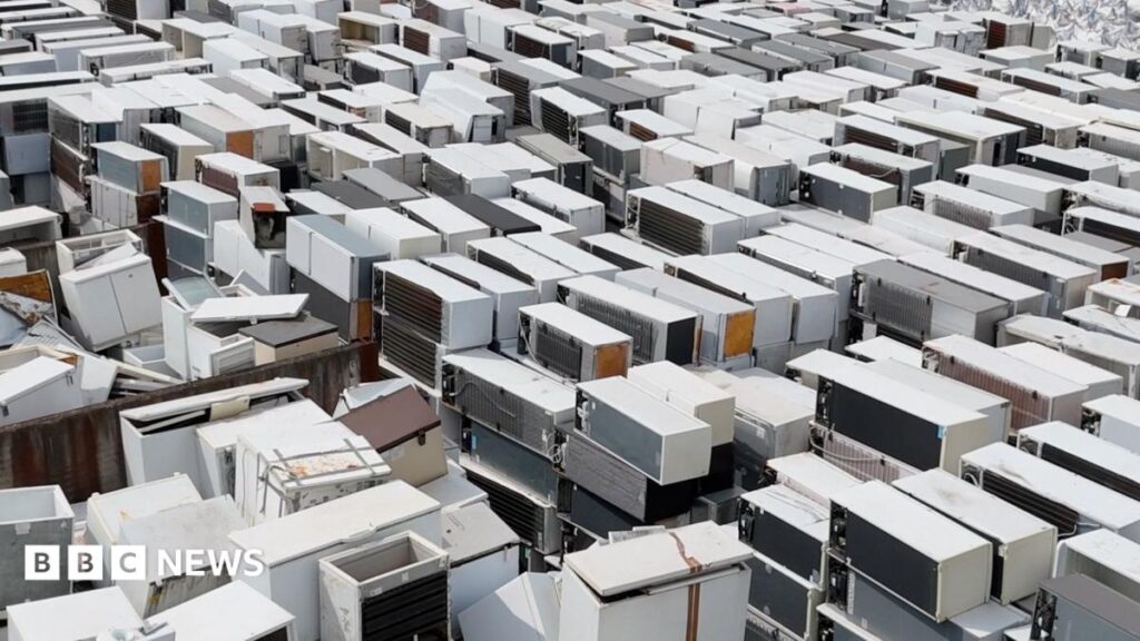 Fridge freezers left at Newport Docks amid suspended collections