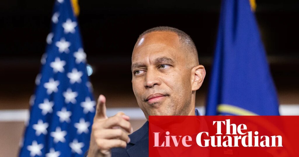 Hakeem Jeffries vows ‘serious response’ after two House Democrats vote with Republicans – US politics live | US news
