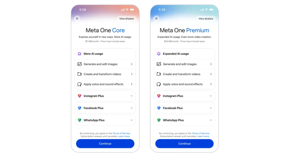 Meta’s new One subscriptions put a price on social media and AI