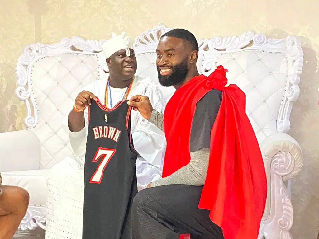 Ooni names NBA star Jaylen Brown ‘Babatunde’ Ooni names NBA star Jaylen Brown ‘Babatunde’