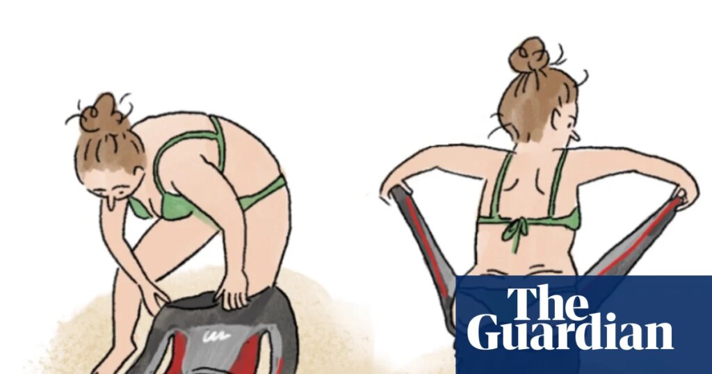 The ritual humiliation of putting on a cold, wet wetsuit: the Edith Pritchett cartoon