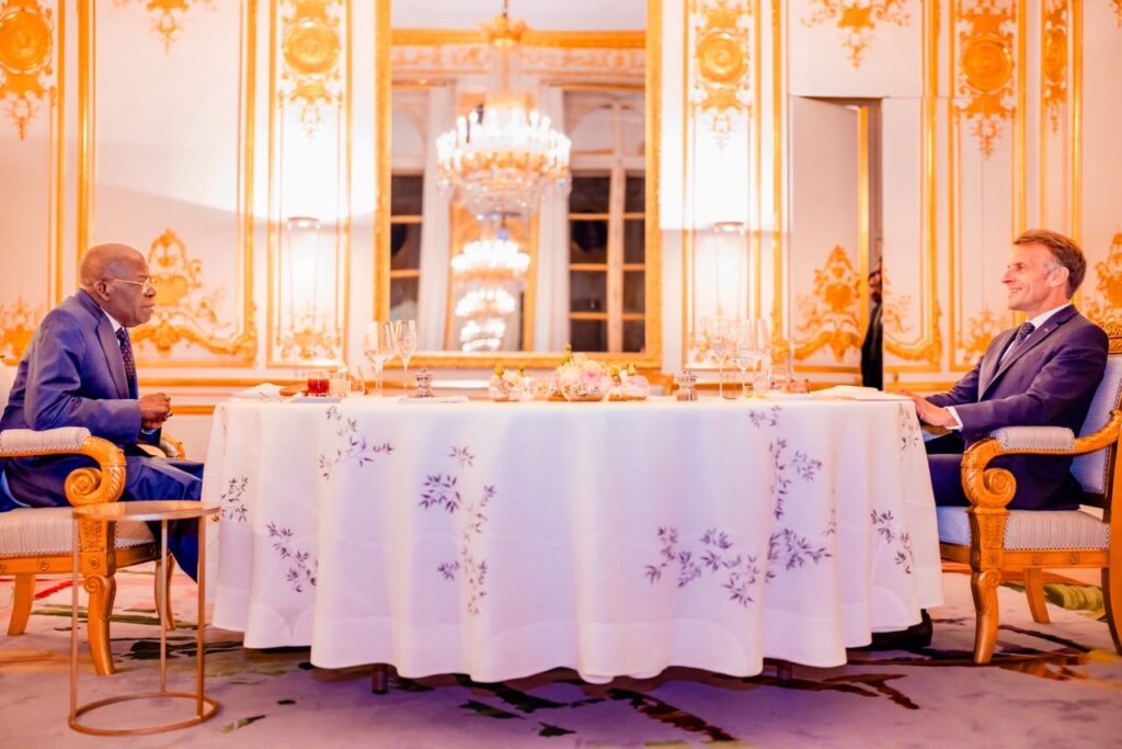 Tinubu meets Macron for private dinner in Paris