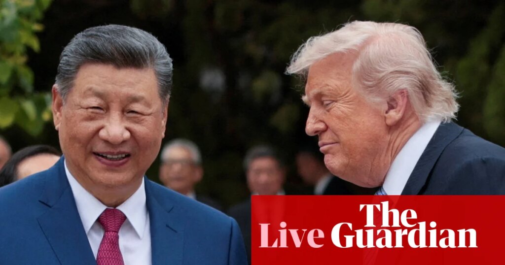 Trump to meet China’s Xi as Congress mulls bill banning artificial superintelligence – US politics live | Trump administration