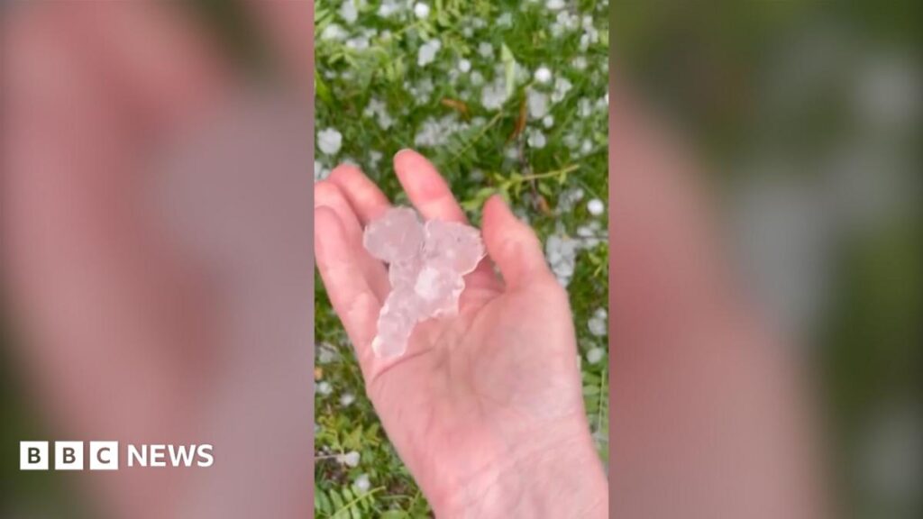 Watch: ‘So scary’: massive hail and torrential rain causes chaos in Toronto