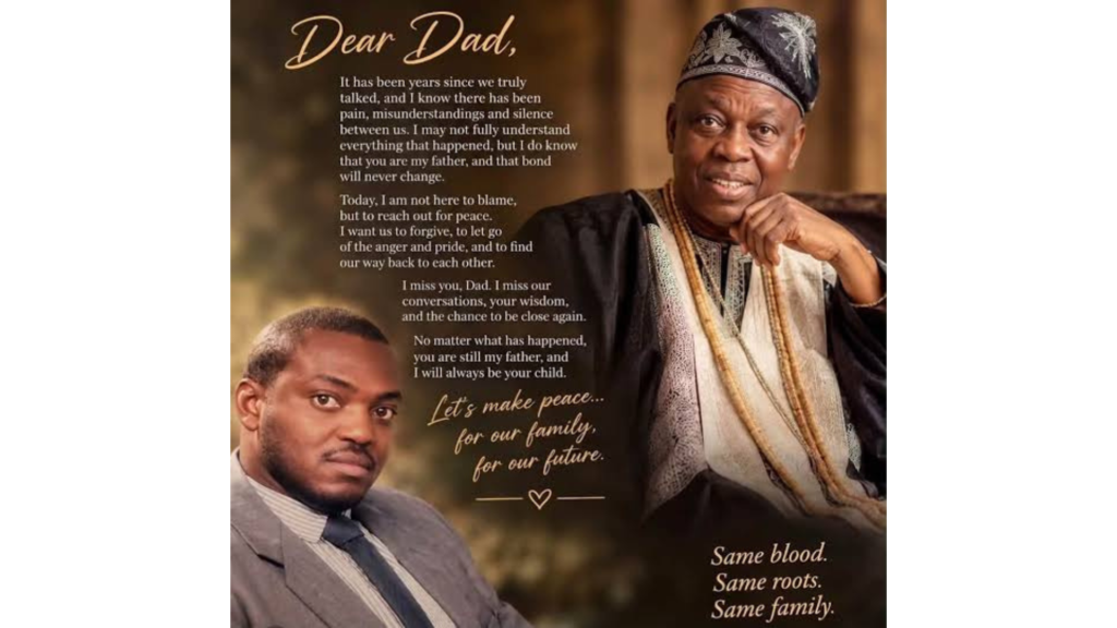 Fatai Okoya begs billionaire father after 40 years apart